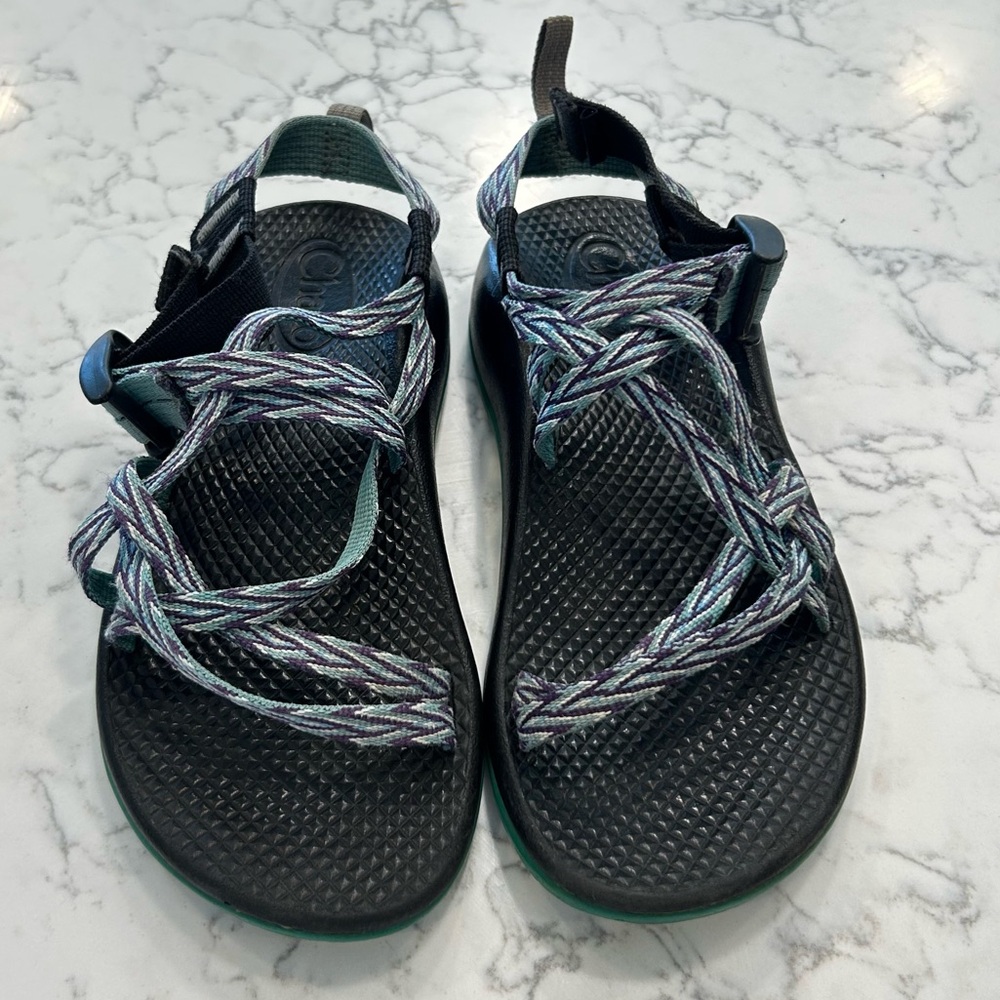 Chaco Little Kids Z/X1 Teal & Black Sandals Size 2 Youth